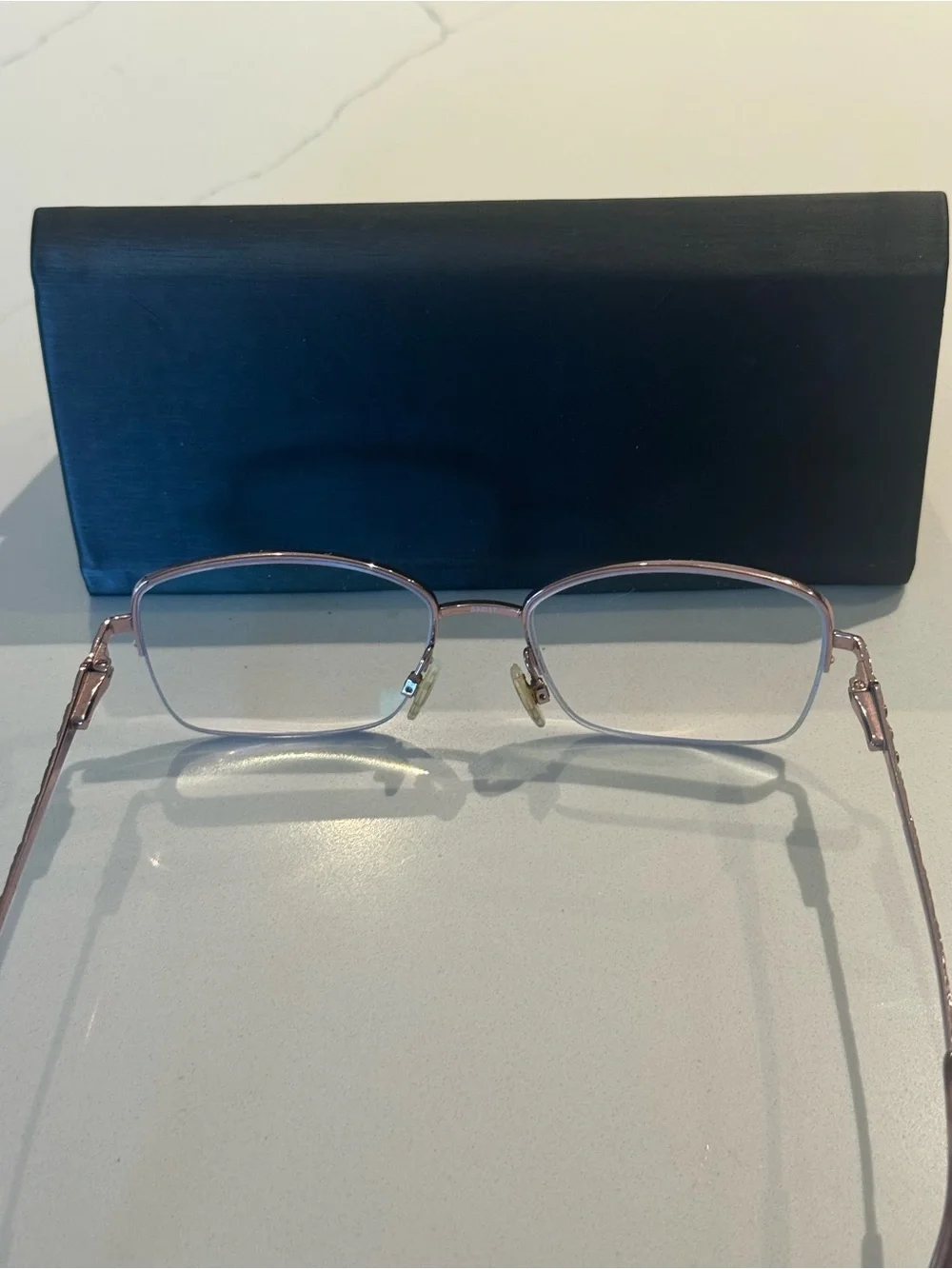 Women's Sophia Loren Metal Rim Glasses Rose Gold